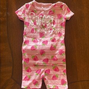 Sweet Like Mom Pink Strawberry pjs
